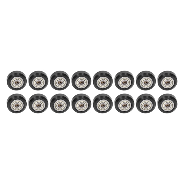48PCS 3D-skriver remskivehjulsett Stabilt lav friksjon POM Presis stålremskivehjulsett for trykkeri Svart