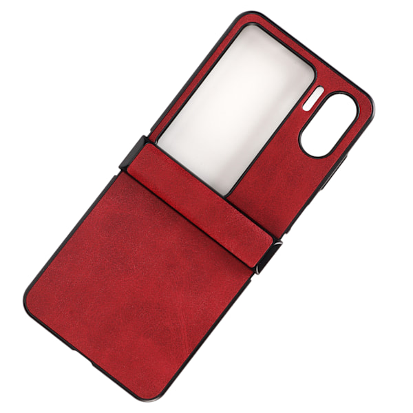 Etui for Oppo Find N2 Flip i syntetisk skinn, ultraftynt, støtdempende beskyttelsesdeksel for Oppo Find N2 Flip, rød