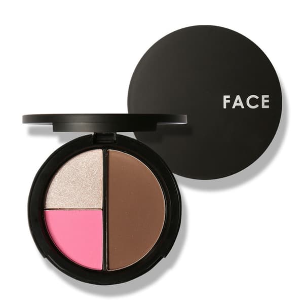 3 farver highlighter pudder ansigtskontur bronzer blush lysnende makeupværktøj #1