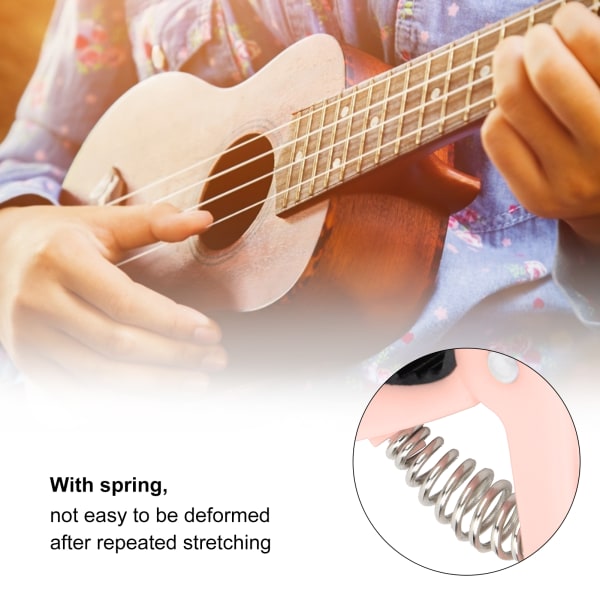 Guitar Capo - Vaaleanpunainen ABS-kuorikiinnitys kielisoittimien tarvikkeet