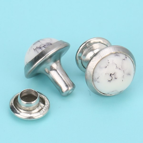 40 st 8 mm runda turkosa nitar spikar armband kläder dekoration DIY hantverk tillbehör 7#