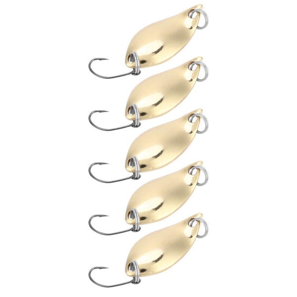 10 stk parti Fiskelokker Wobbler Baits SpoOn stil Kunstig Metal Baits Krog (Guld, 2,5 g)