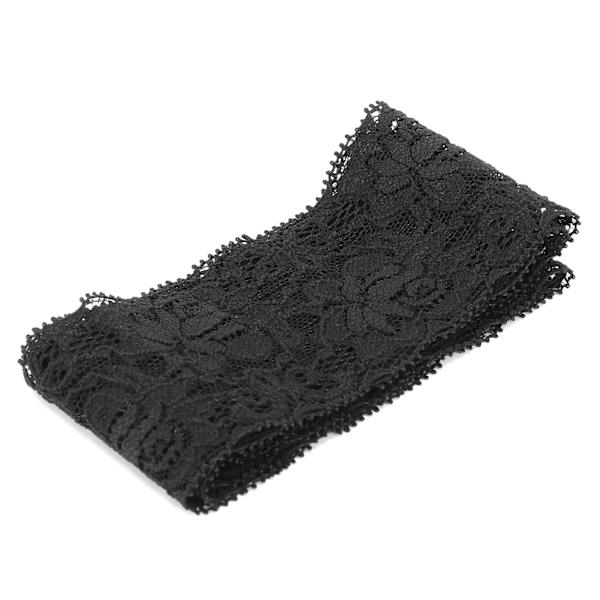 Spetsband i spets för klädtillbehör Dekoration Hantverk DIY-material 10 meter 6 cm bredd Svart