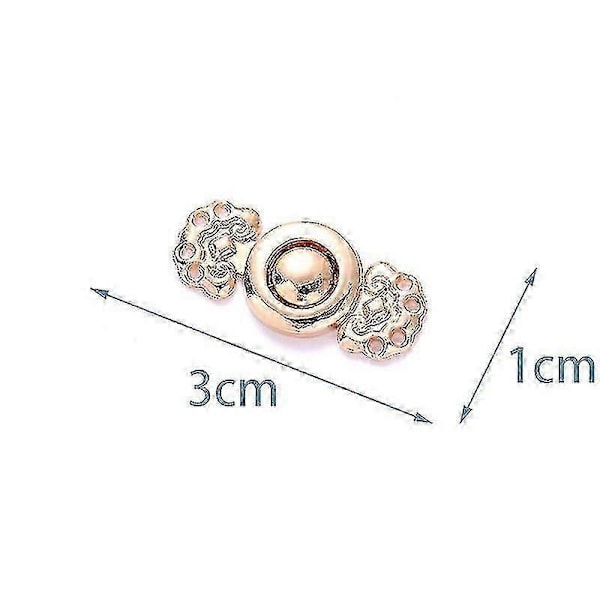 Gjenbrukbare Metallknapper Perle Snap Festeknapp Bukseknapp Uttrekkbar Knapp Sy-på Spenner For Jeans Perfekt Passform Reduser Midje Gull sky 1 stk