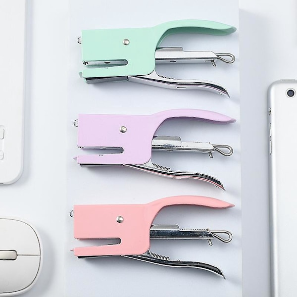 Blå Kompakt Tung Staplers, 16 Ark Kapacitet, Jam-Free, Halv Strip, Perfekt för Klassrum, Kontor eller Skrivbord