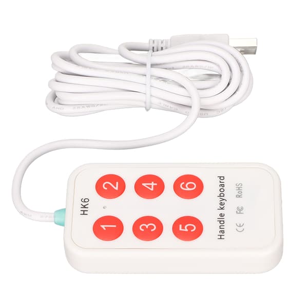 Programmerbart tastatur Lille USB 6 taster Programmering Tilpasning Håndholdt switch-controller til hospitalsbilledscanning
