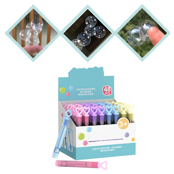 Hieno 48 kpl Bubble Wand Set - Kannettava ja söpö kuplasauva lelu lasten syntymäpäiväjuhliin ja ulkoilmahauskoihin