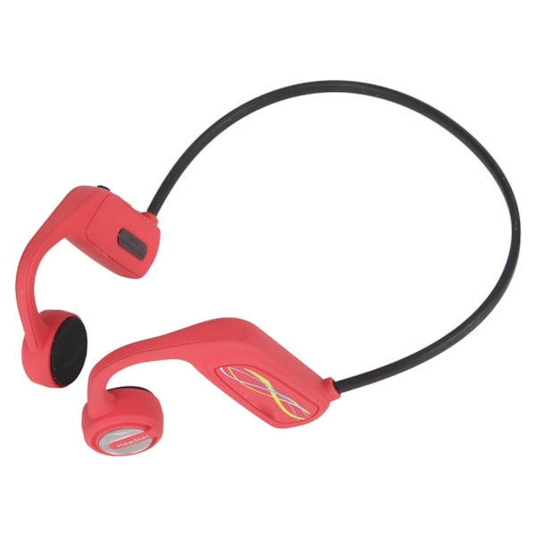 Beinledning Bone Conduction Hodetelefoner Bluetooth5.0 Trådløse Hodetelefoner IP68 Vanntett Open Ear Headset for Løping Sykling Rød