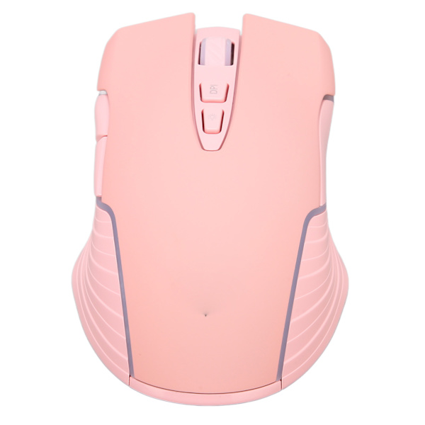 Trådløs mus 2.4G Oppladbar USB RGB Profesjonell Optisk Sensor Gaming Mekanisk Mus Rosa
