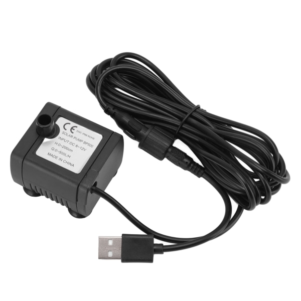 Miniature vandpumpe DC6‑12V 0‑200cm hoved Nem installation Multifunktionel springvand minipumpe til akvarier akvarier