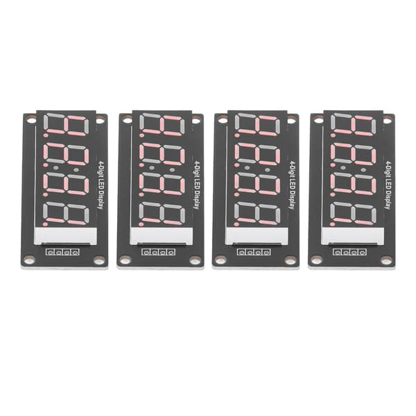4 sæt 4-cifret digitalt rør LED-displaykort 7 segmenter urmodul TM1637 0,56 tommer rød MRA041D