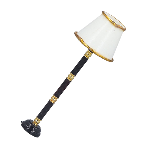 1:12 Dockhus Miniatyr Golvlampa Batteridriven LED-lampa Modell Leksak Livslik Utsökt Metall Dockhus Möbler Dekor