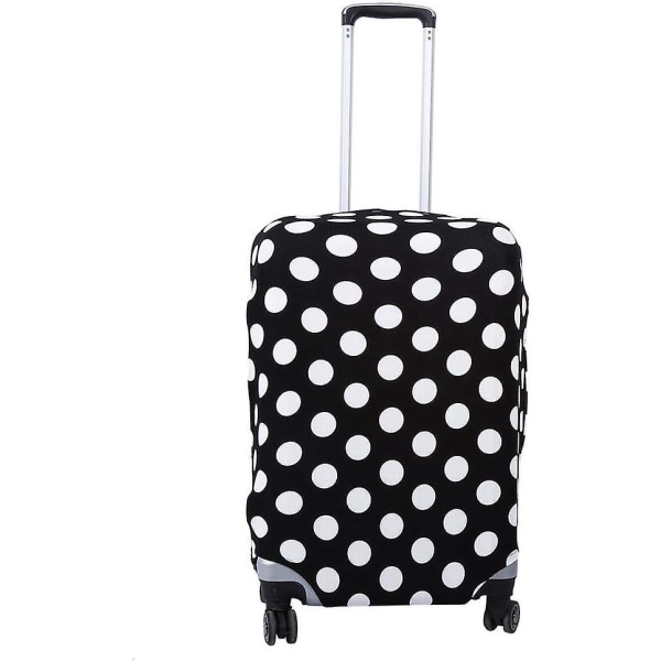 Elastiskt cover för resväska i 3 storlekar och 3 mönster, svarta och vita prickar