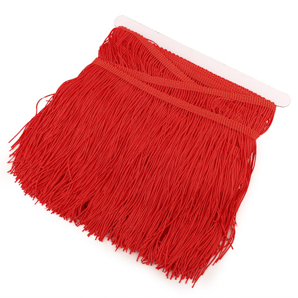 10 jaardia 14cm pitkä hapsu latin mekko tupsut polyester pitsi reunus nauha ompele näyttämö DIY verho vaatteet tarvikkeet punainen