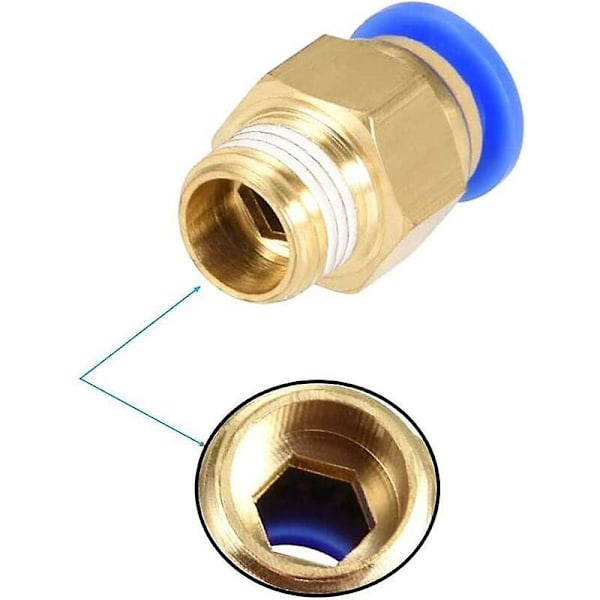 6 kpl Ilman Pikaliitin Pneumaattiset Liittimet Pikaliittimet Halk. 8mm autoteollisuudelle (PC3/8)