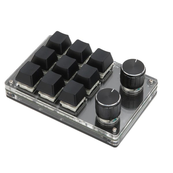 Mekaaninen pelinäppäimistö 9 näppäintä 2 nuppi Pieni USB Langaton Dual Mode OSU Näppäimistö Tee itse ohjelmoitava näppäimistö
