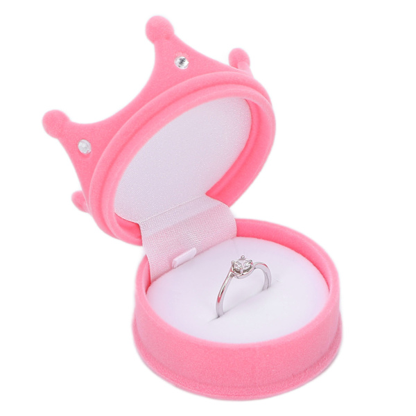 Kronesmykkeskrin Personlig Simpel Retro Design Øreringe Halskæde Smykkeemballage BoxPink