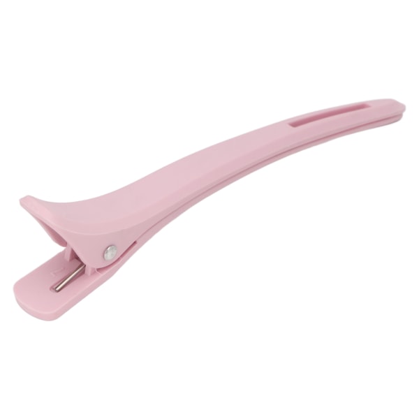 12 st Styling Hårklämmor Slip gratis Pink Duck Bill Clips för platt strykning Färgning föning