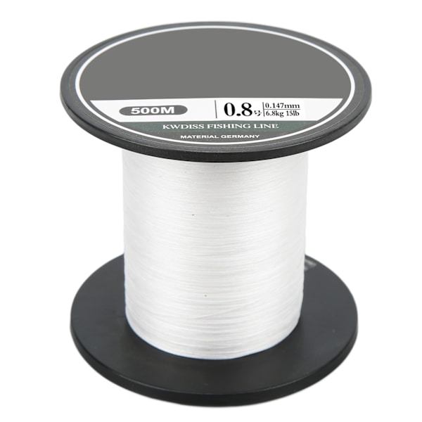 Flettet PE fiskesnøre 8 tråde multifilament fiskesnøre 500m ultra stærk lokkewire hvid til havfiskeri0.8