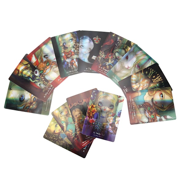 Wonderland Tarot-kort Familiebrettspill Mystisk Interaktiv Spådomskort
