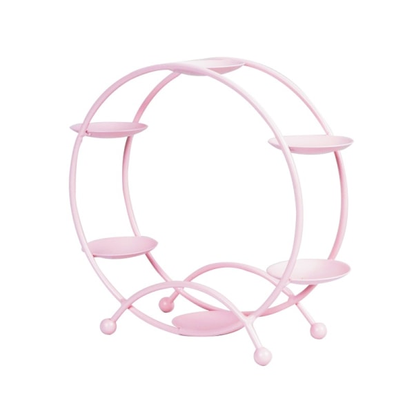 Rosa pariserhjul leketøysstativ - sikker og dekorativ oppbevaringsholder for hjemmet