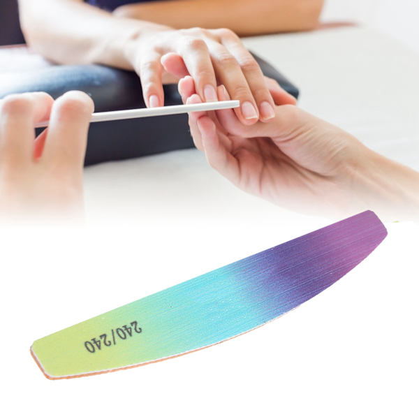 Dubbelsidiga tvättbara nagelfilar - Professionell manikyr pedikyr nagelbuffrande filer (240/240)