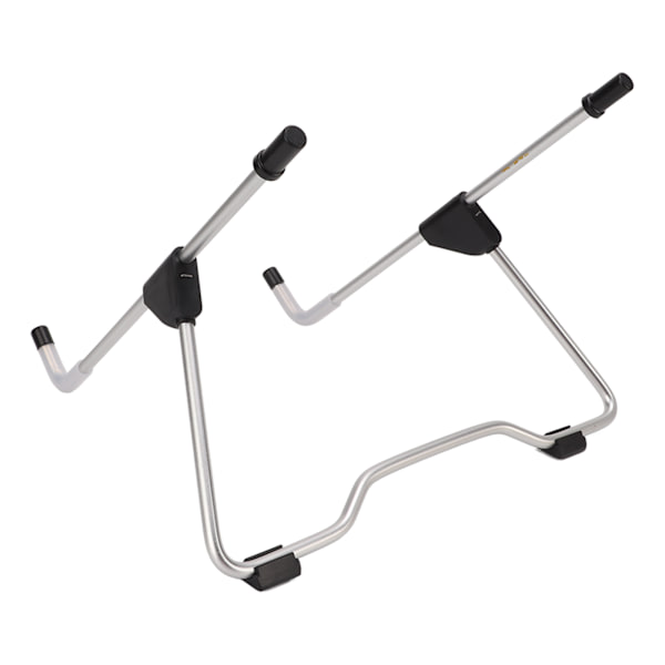 Justerbar sammenklappelig tabletstativ i aluminium til luftfart - Multifunktionel tabletstativholder med varmeafledning - Sort