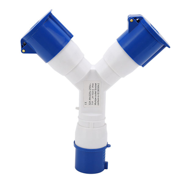 Industriplugg Multifunksjonell IP44 vanntett 1in 2out 3pin Industrial Site Plug 220‑250V