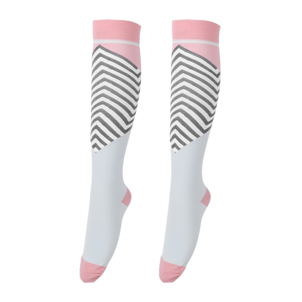 Compression Running Sleeve Stretch Marathon Ride Farge Strømper for Joggere Atleter Rosa Blå L/XL
