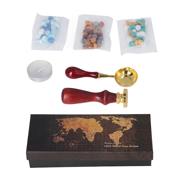 Wax Sealing Stamp Set Retro Stamp Spoon Small White Wax Fire Paint Wax Set for Wedding Invitations Cards Gift Wrapping