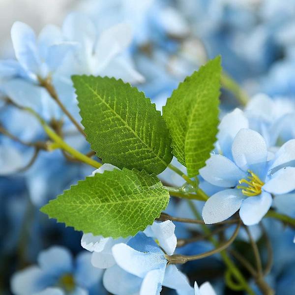 Kunstige Sakura Kirsebærblomster Hængende Vinstok - Sæt med 2 (Blå)