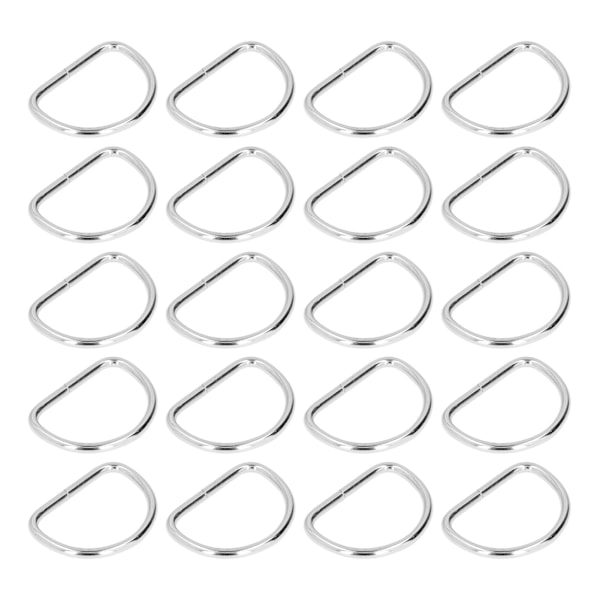 20 st D-ringar Lätt montering Galvaniserad yta Robust Hållbar Färgbeständig Metall D-ringar 3,8x40x30mm