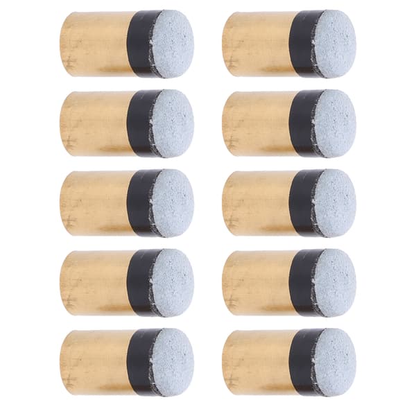 10 st Biljard Snooker Pool Kö Pole Tip Ersättningsdelar Skruv Koppar PU Läder (11MM)