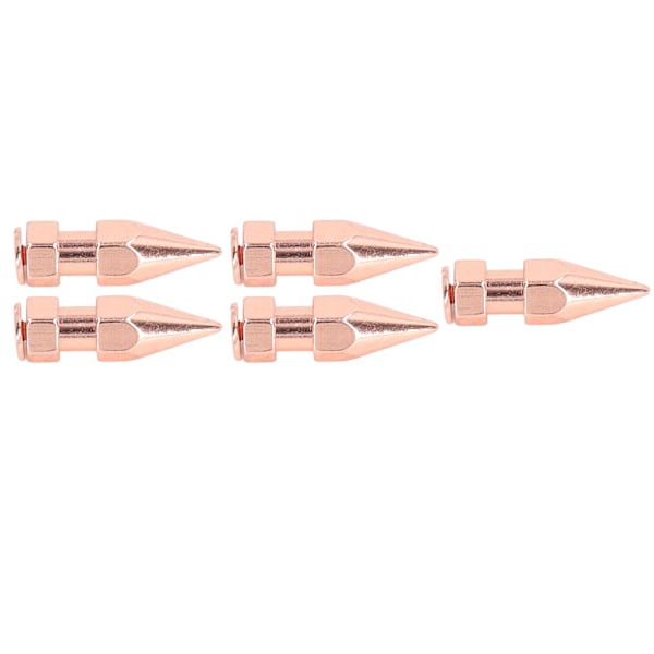 5 stk. tøj pigge 8x26mm Hex Rose Gold Stærke kobber punk stil pigge og nitter til sko bælter tøj