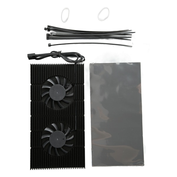 GPU Bakplatta Kylare Aluminiumlegering Snabb Kylfläns 4 Pin Bakplan Minneskylare för RTX3090 3080 3070