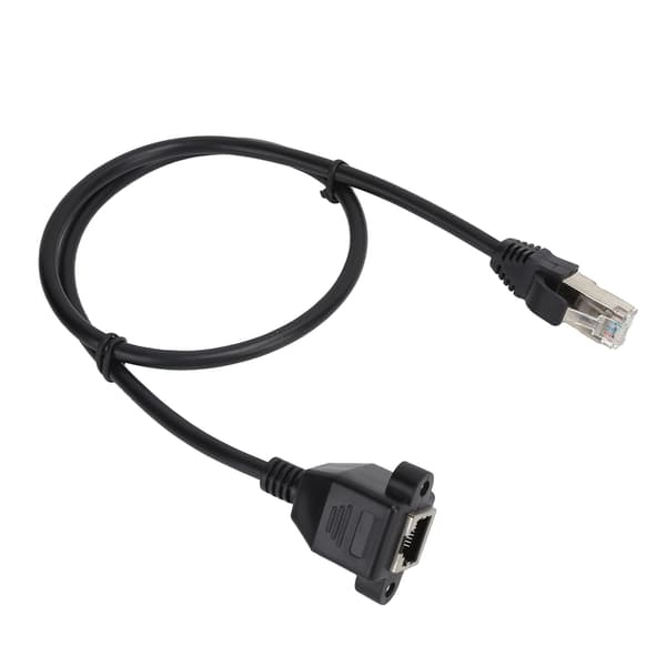 Netværkskabel Forlænger Han til Hun Med Skruehuls Fastgørelsesadapterkabel til LAN Netværkskomponenter 0,5 meter