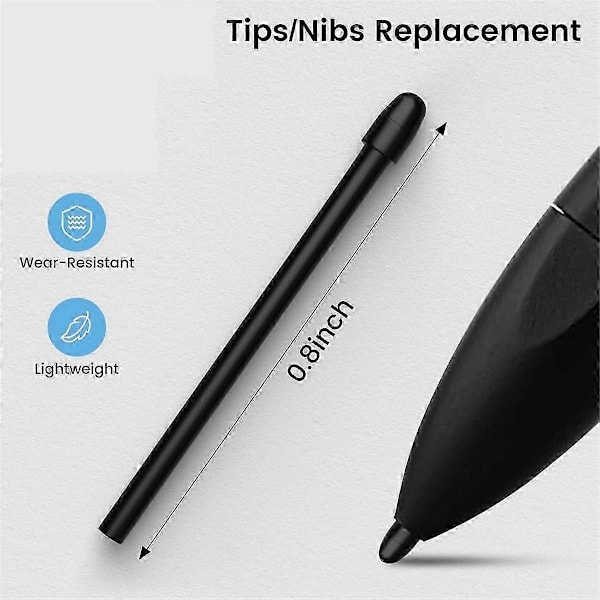 10 stk. Stylus Penne-tupper kompatible med Remarkable 2, kompatible med Marker 1/2 Stylus Marker Pen Plus, Sensitive & Tilt Press