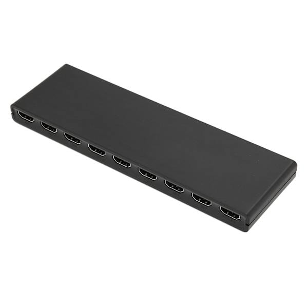 4K 1x8 HD Multimedia Interface-distributør 1 ind 8 ud aluminiumslegering HD Multimedia Interface-splitter 100‑240V UK-stik