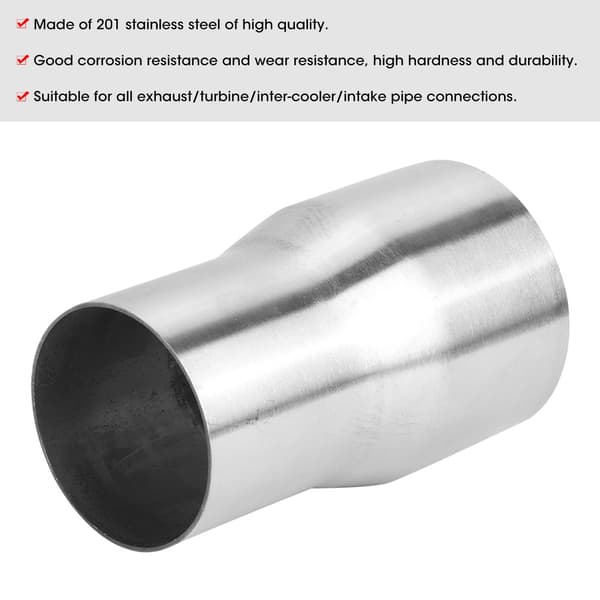 Universal rustfri stål udstødningsrør konnektor rør adapter reduktionsstykke modificeret del 63MM / 76MM
