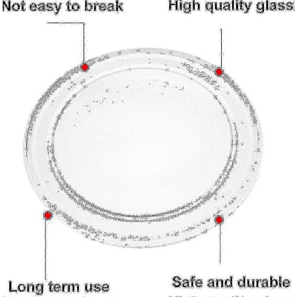 Eksklusive mikrobølgeovn, Universal Mikrobølgeovn Drejetallerken Glasplade Med Holder, 245mm/24,5cm/9,65in