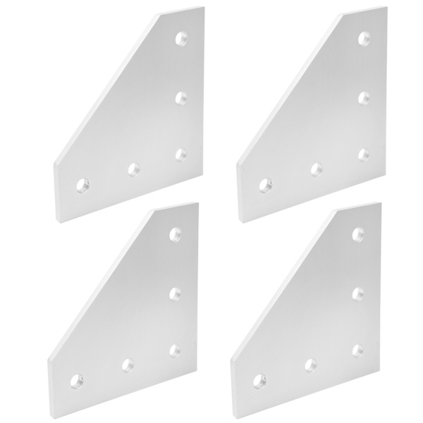 4 st skarvplåt utvändigt 5-håls aluminiumanslutningsförstärkning rät vinkelanslutning 4040L form