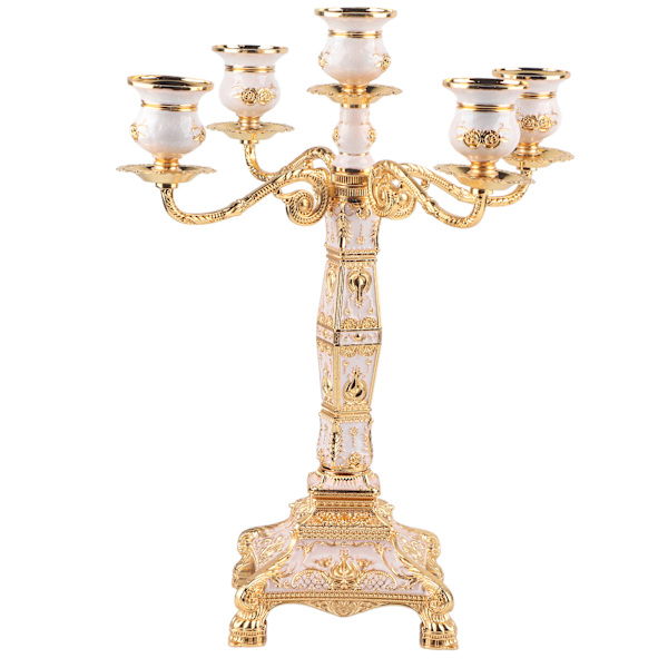Lyxig heminredning Candelabra Vintage präglad ljusstake middagsbordsdekor bröllopsdekorationer