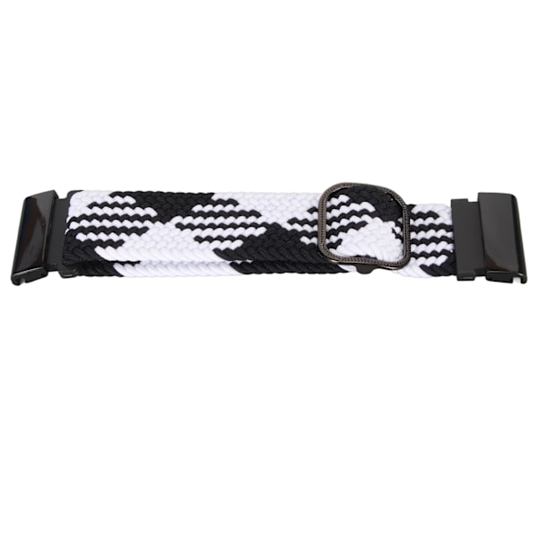 Nylon klokkearmbånd erstatning elastisk pustende vev justerbar 26mm spenne klokkebånd for Vertix 2 svart hvit