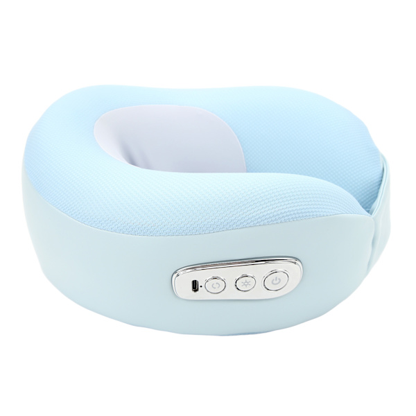Rejse nakkemassager pude memory skum 4 tilstande varm komprimering trådløs U-formet intelligent stemme nakkestøttepude