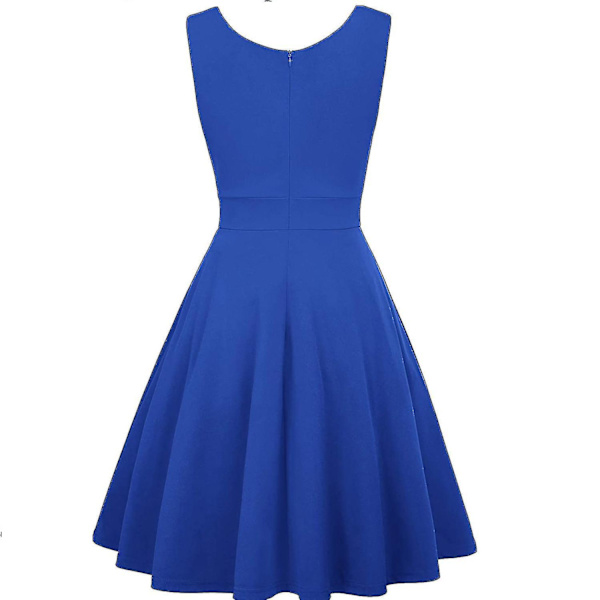 Retro Rockabilly kjoler til kvinder 2XL sølvfarvet
