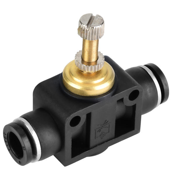 4/6/8 mm Rør Luftstrømkontroller T-formet Rør Pneumatisk Monteringsregulatorventil (4 mm)