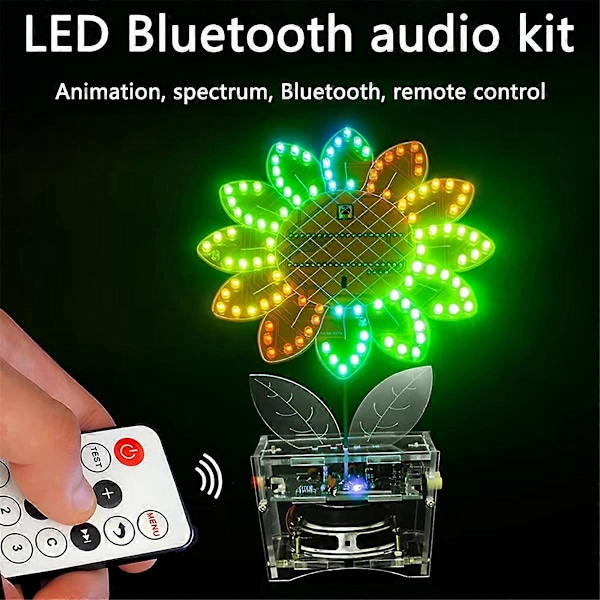 LED Färgglad LED Solros Bluetooth Högtalarkit Musikspektrum