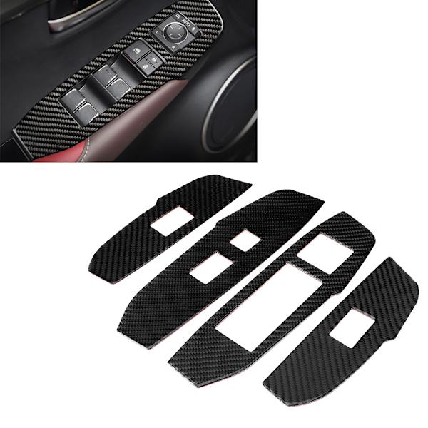 4 kpl auton hiilikuitua ikkunan kytkimen paneelin kansi koristeellinen tarra sopii Lexus NX 200 200t 300h 14-19