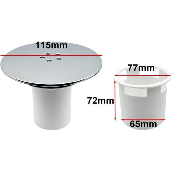 Serbien – 90 mm bruseafløb – 86 mm højde – Elegant kromfinish – Hurtig dræning til standard brusebakker