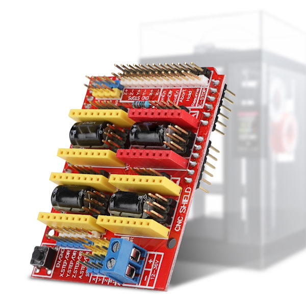 Witbot CNC Shield udvidelseskort+drv8825 stepmotor driver+køleplade til Arduino V3 gravering